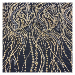 latest african swiss voile sequined lace dress fabric embroidery beaded sequin fabric 2020