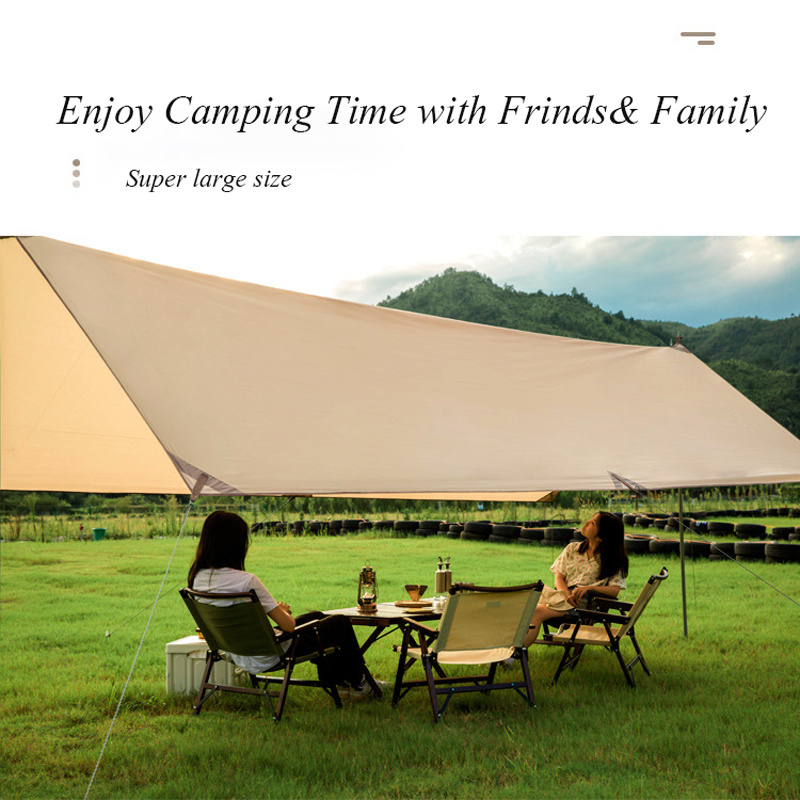 Outdoor Rainfly Rain Tarp Tent Shelter Portable Picnic Shadow Large Tarp Shelter Tents Camping Fly Sheet