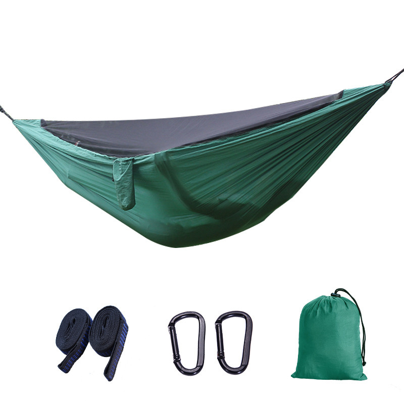 2022 Outdoor Gear Portable Double Parachute Nylon Ultralight Camping Mosquito Net Hammock