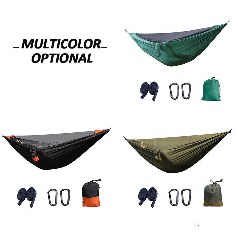 2022 Outdoor Gear Portable Double Parachute Nylon Ultralight Camping Mosquito Net Hammock