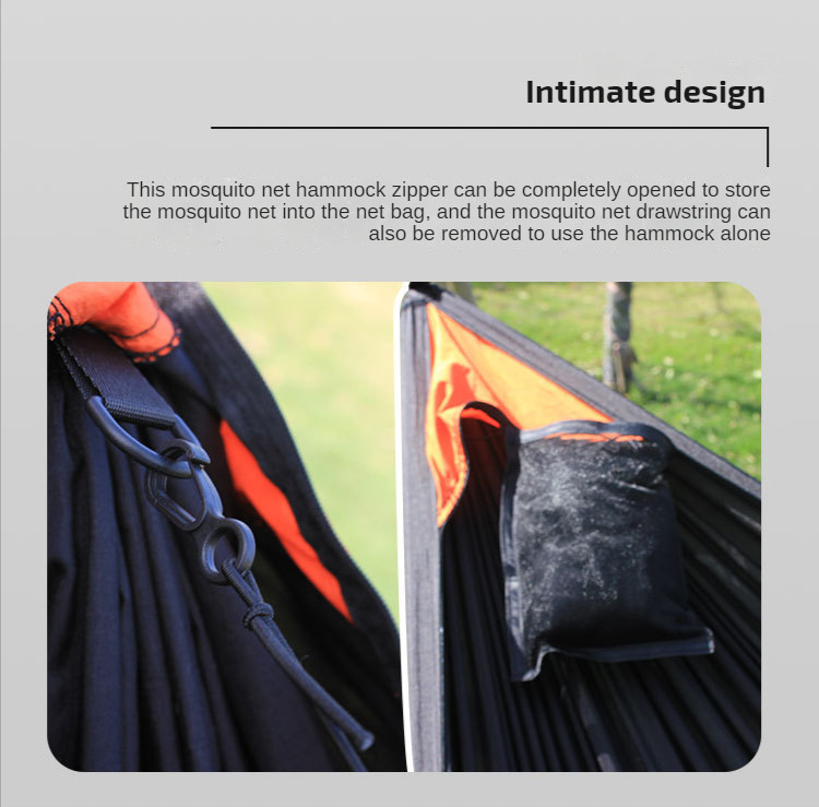 2022 Outdoor Gear Portable Double Parachute Nylon Ultralight Camping Mosquito Net Hammock