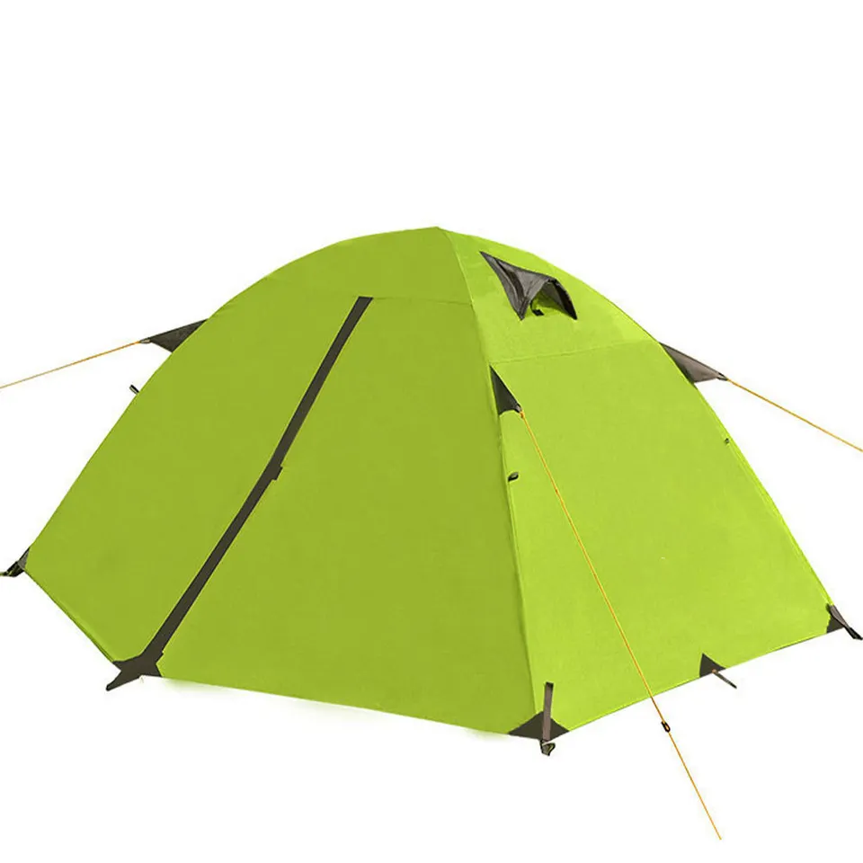 Factory Outdoor Aluminium  2 Persons camp tent Light Weight Green for hike camp tent Double Layer Breathable Windproof rainproof