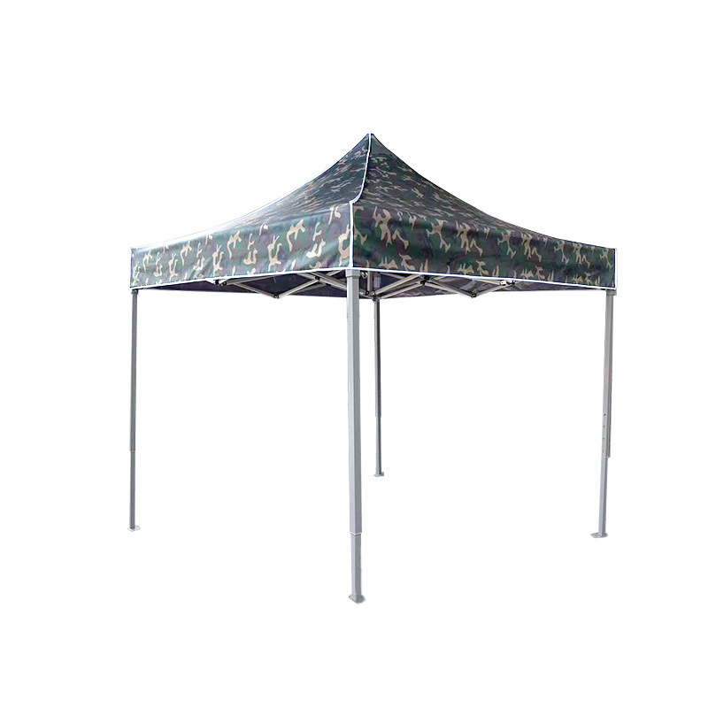 Camo Top Cloth Trade Show Exhibition Waterproof Oxford Tent with Three Four Side Walls Transparent Window