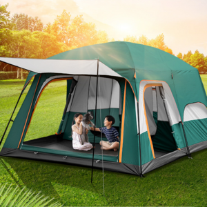 Customizable size 3-12 Person Luxury Tents Camping Waterproof 4 Season 2 Bedrooms Large Family Outdoor Camping Picnic Tents