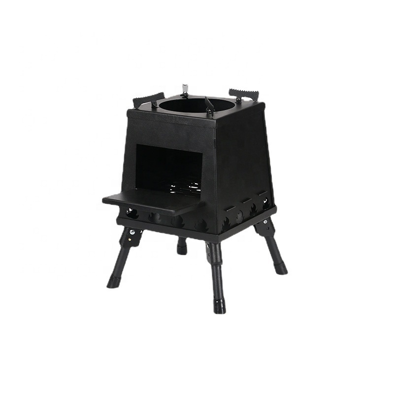 High quality factory  Portable outdoor wood burning stove removable Picnic Stainless Steel Camping wood burning stove