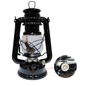 Retro Oil Lamp Outdoor Portable Hanging Camping Lantern Kerosene Old Type Vintage Lights CE Qualified Black