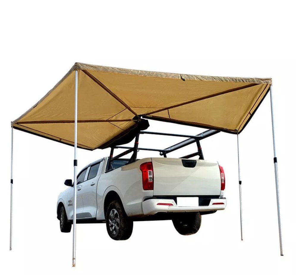 Outdoor Sun Shelter for Car Left and Right Side Big Awning Foldable Canopy Tent for SUV RV Pickup Vehicle 2M 2.5M