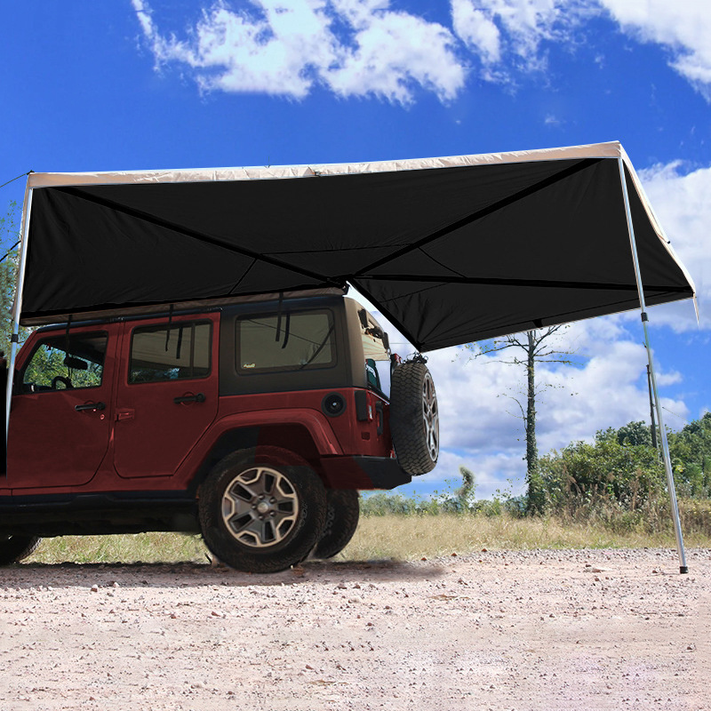 4WD Off-road Camper Waterproof Portable  suv 270 Degree Awning Retractable Car Side Tent With bracket Oxford cloth customized