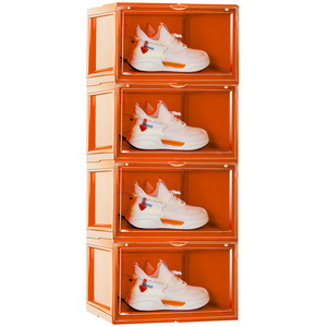 NAEGA Clear Plastic Shoe Box with Dustproof Feature Stackable Durable Organizer for Home Retail Use Perfect Sneaker Collections