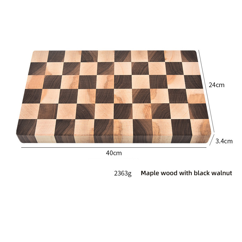 Premium kitchen chopping block wood cutting chopping board maple & black walnut Wood Mix Chopping Block Cutting Board