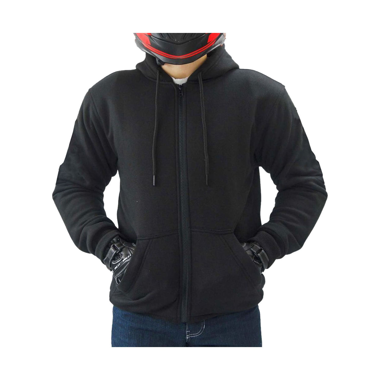 Customized Wholesale Motorcycle CE Armored Motorbike Fleece men's hoodies for riders Removable Protectors women Fleece Hoodie