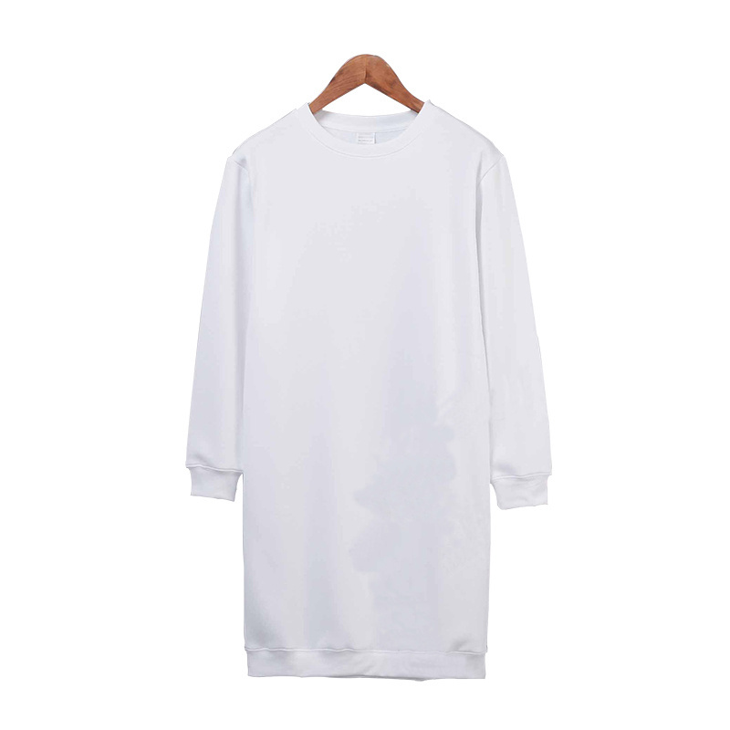 Oversized Custom Womens wholesale white plain pullover hoodie dress