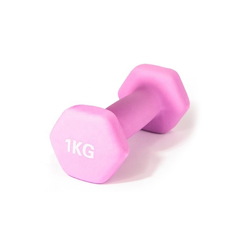 NAFUNG Wholesale Custom Hexagonal Neoprene Dumbbell Free Weights Fitness Equipment for Lifting