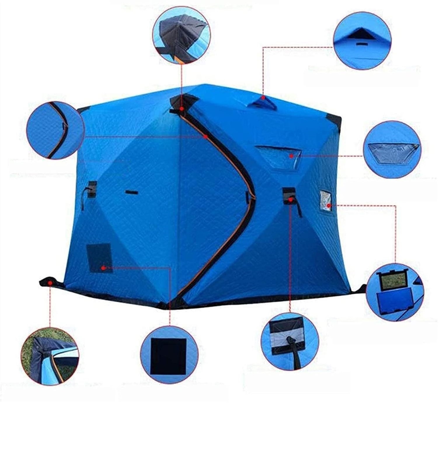 Lightweight Camping Tent Winter Fishing House Outdoor Pop Ice Fishing Shelter Ice Fishing Tent Camping Tent with Carry Bag