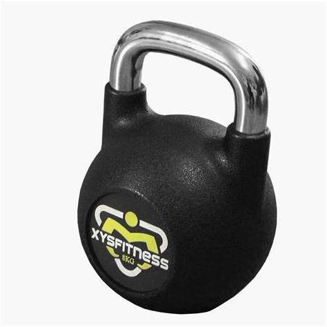 Kettlebells Out Fitness Kettlebells Black PU Cast Iron, Professional Strength Training for Arm-Abdomen-Wrist Strength, 8kg