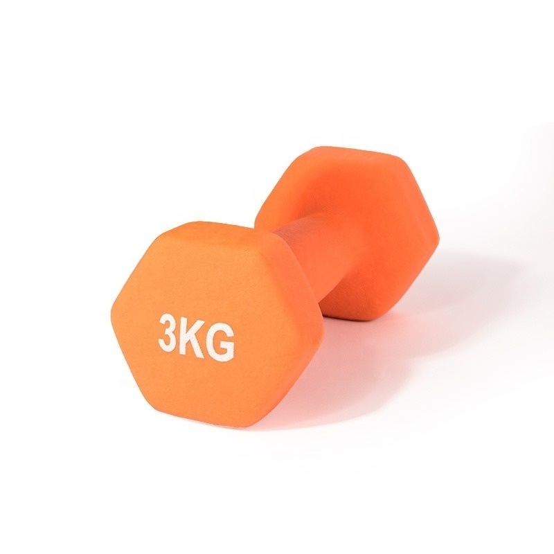 NAFUNG Wholesale Custom Hexagonal Neoprene Dumbbell Free Weights Fitness Equipment for Lifting