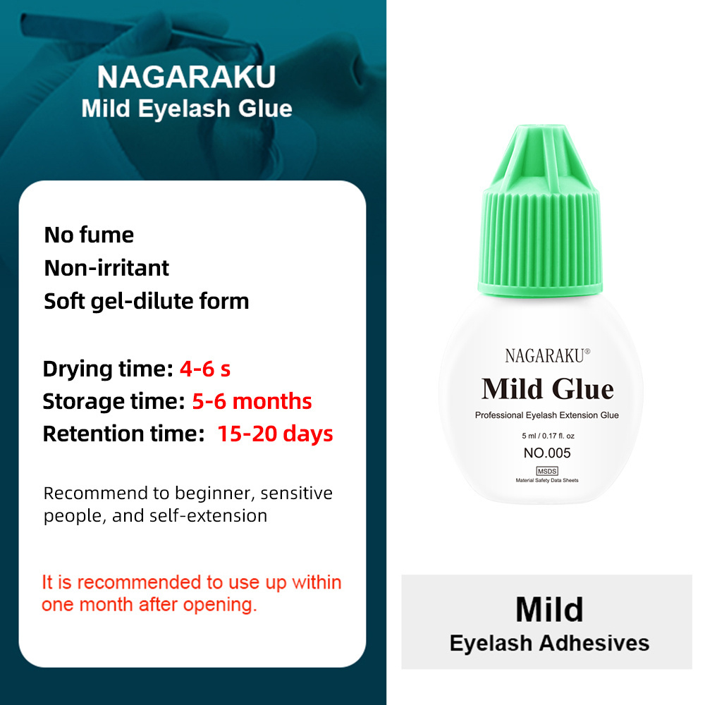 NAGARAKU Fast dry 1~3 seconds no odor no simulation lash glue eyelash glue eyelash extension glue