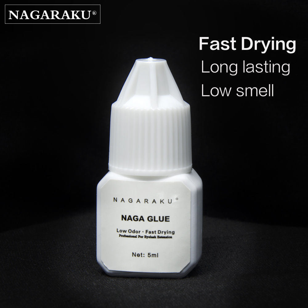 Nagaraku Eyelash Extension Fast Drying Glue 5ml No Simulation Low Smell Fast Drying Magnetic Eyelashes Sticker Adhesive