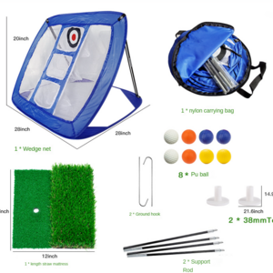 Hot Sale Foldable Outdoor Portable Golf Chipping Net Practice Kit Including Mats and Golf Swing Practice