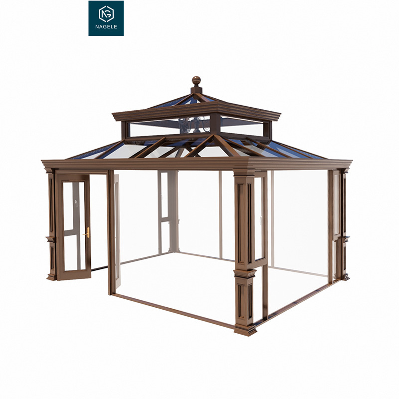 Automatic patio enclosure new design wholesale aluminum profile for dome sunroom starry sky movable flat