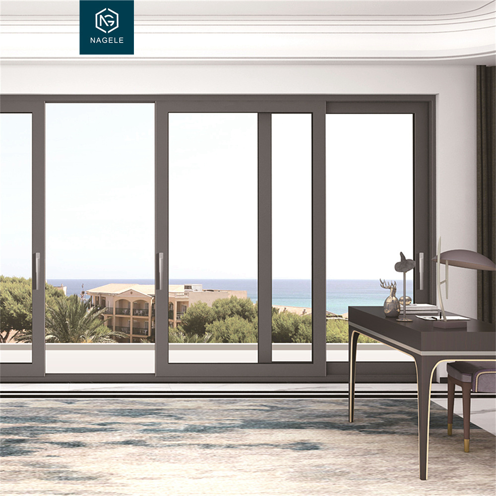 RTS triple sliding glass doors trackless slim sliding doors tempered glass automatic sensor glass sliding door