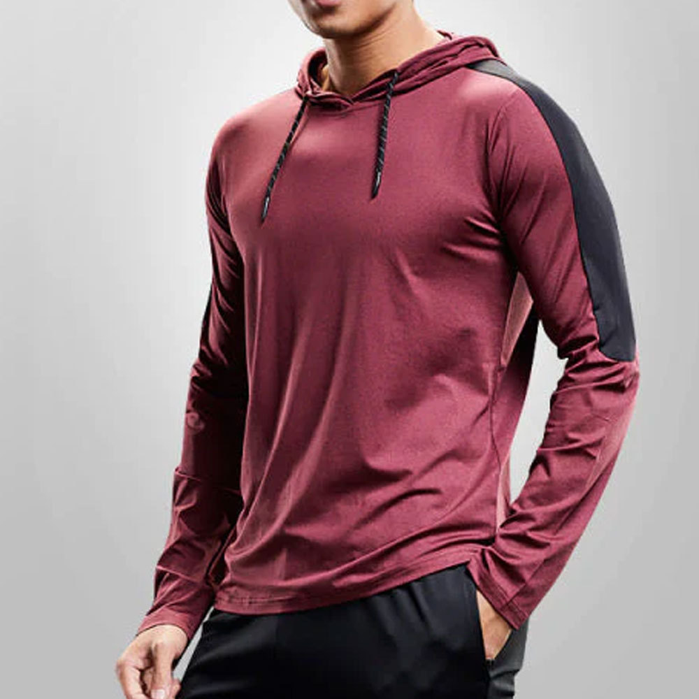 Active Knit Fitted Hoodie Quick Sportswear Male Workout Hooded Jacket New Fashion Winter Hooded Sweater Men Warm Turtleneck Mens