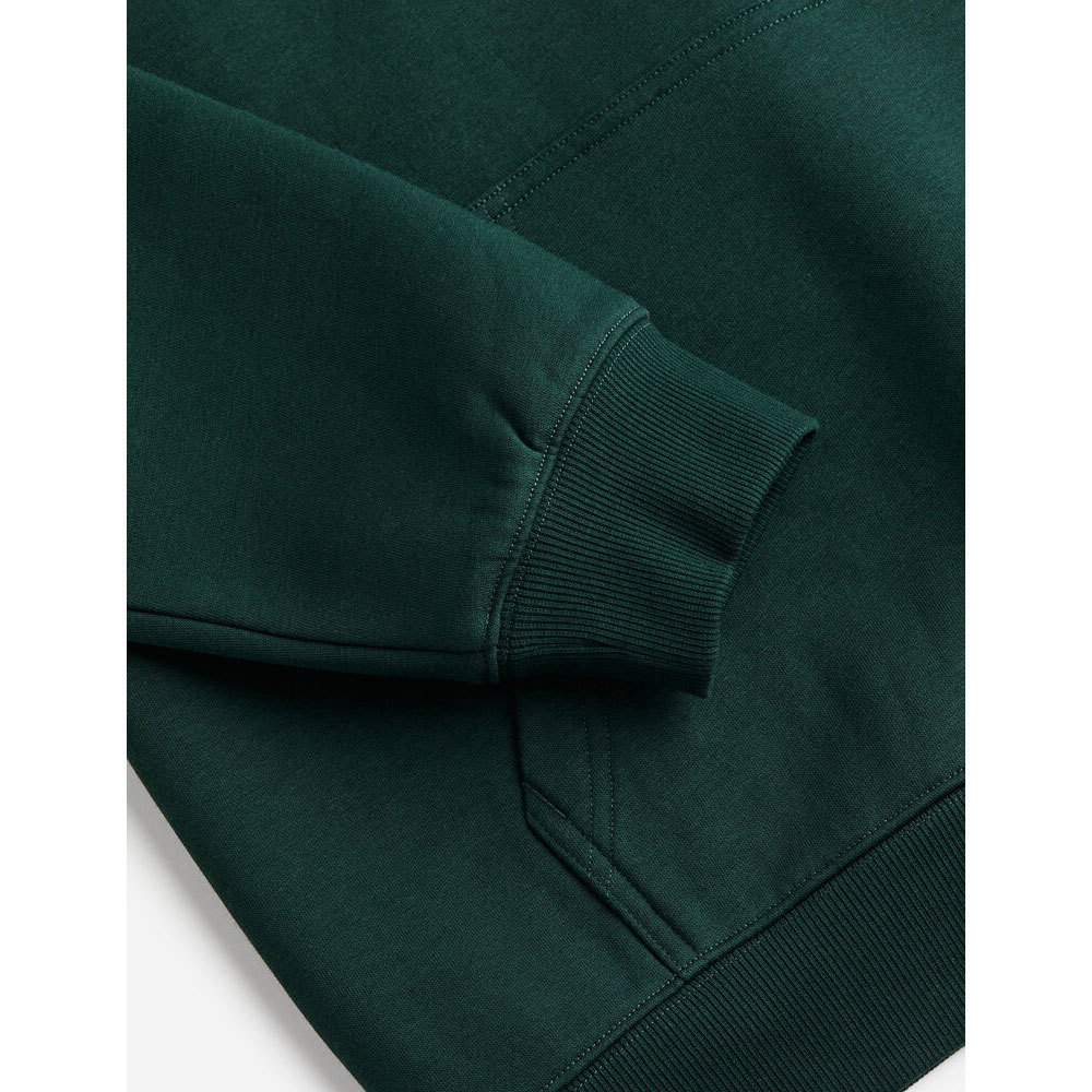 PULL&BEAR BASIC Hoodie Dark Green Adult Ultimate Cotton Fleece Kangaroo Pocket Hoodie