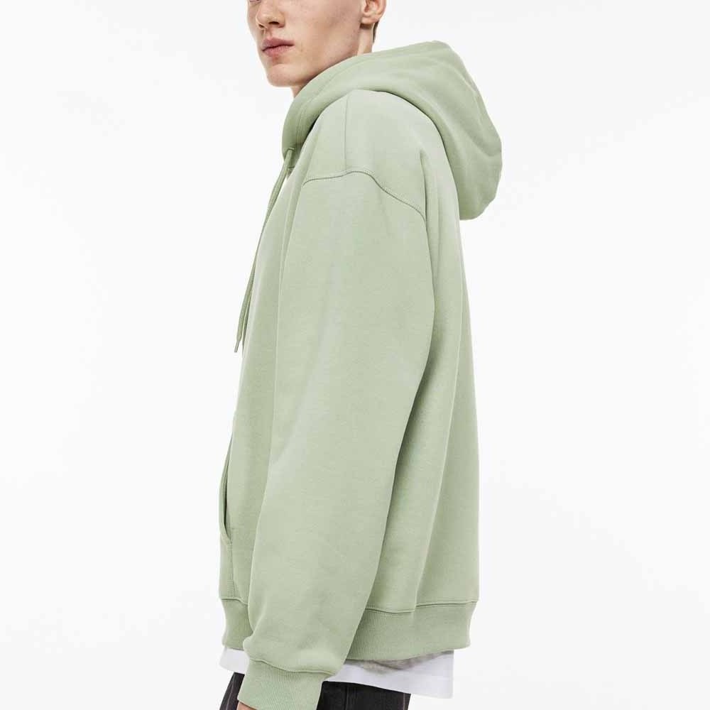 Pastel Grey Color Pullover Hoodie With Customized Kangaroo Pocket 50/50 Sweatshirt Hoodie For Men's Custom Neck Label Print