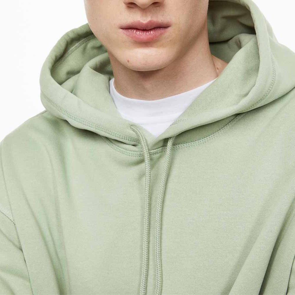 Pastel Grey Color Pullover Hoodie With Customized Kangaroo Pocket 50/50 Sweatshirt Hoodie For Men's Custom Neck Label Print