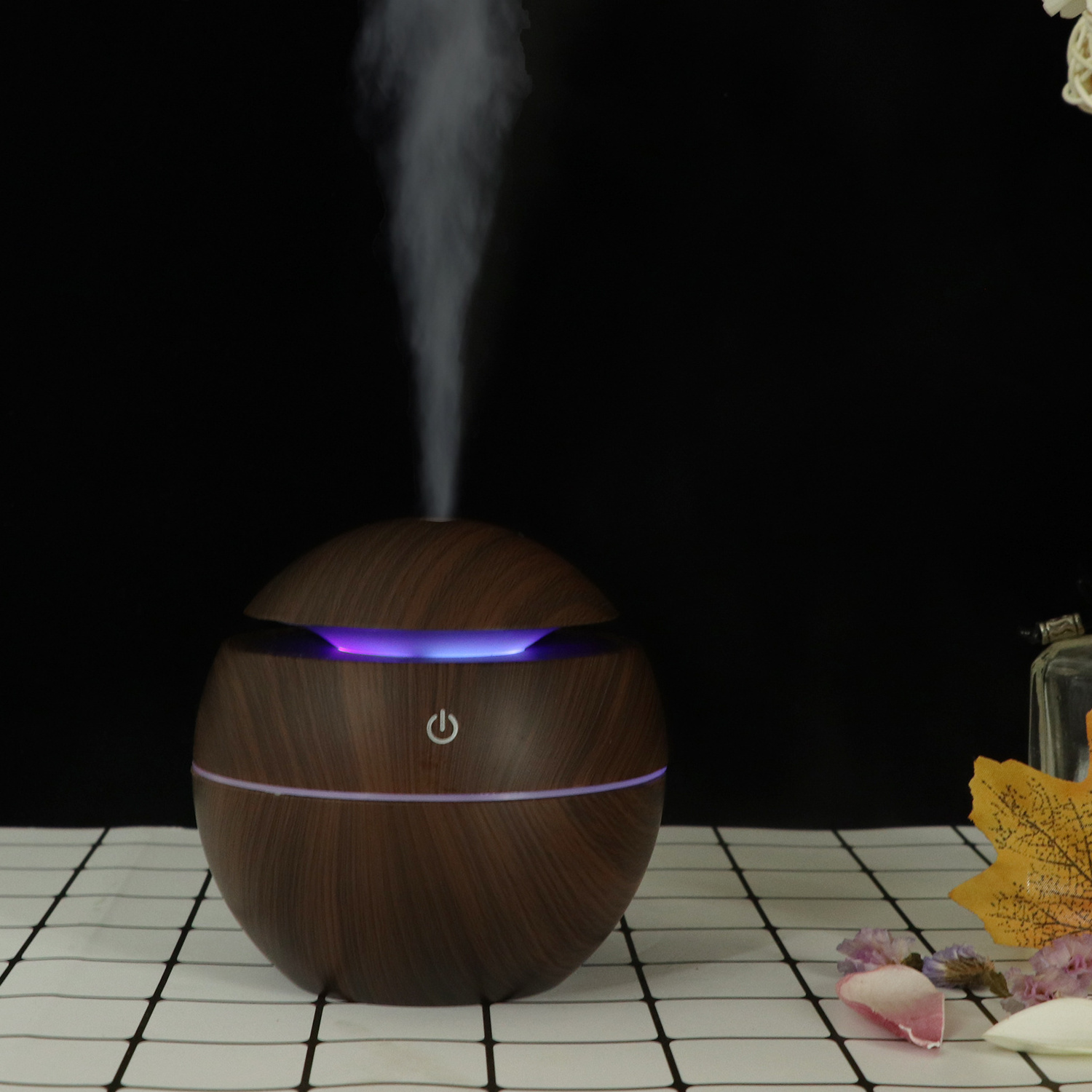 Hot Selling Portable USB Mini Aroma Essential Oil Diffuser Cool Mist Air Humidifier 7 Color LED Light For Home Bedroom Hotel