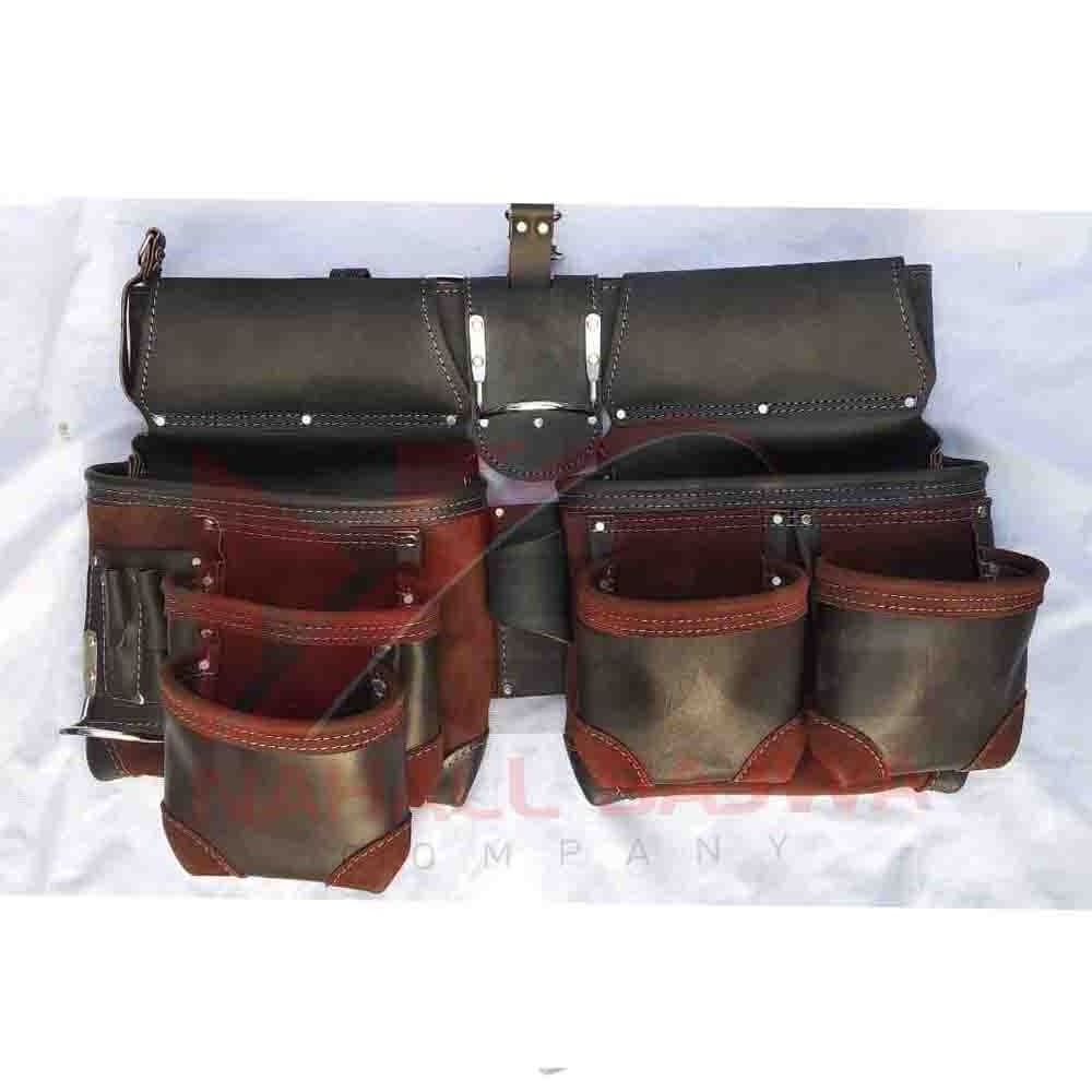 Latest Model Good Quality Heavy Duty Leather Tool Bag For Working Professional Factory Made Customize Tool Belt.