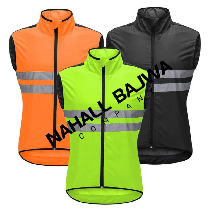 BLACK Safety Vest Wholesale High Reflective Running Visible Safety Vest.