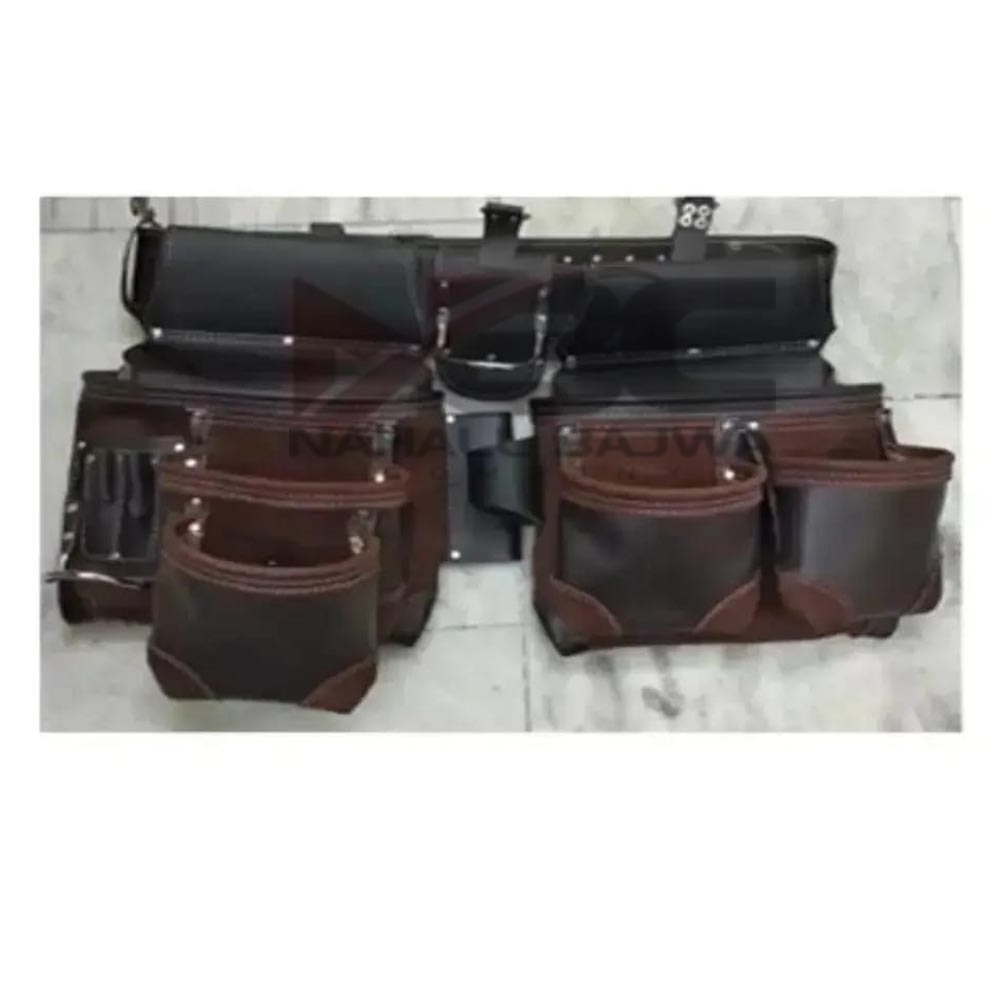 Latest Model Good Quality Heavy Duty Leather Tool Bag For Working Professional Factory Made Customize Tool Belt.