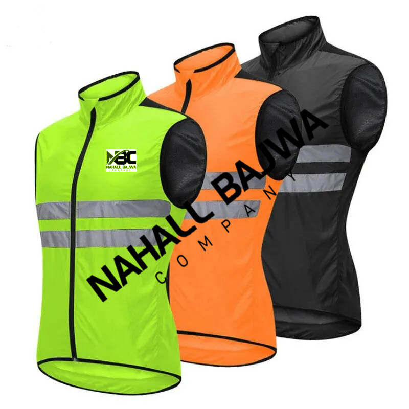 BLACK Safety Vest Wholesale High Reflective Running Visible Safety Vest.