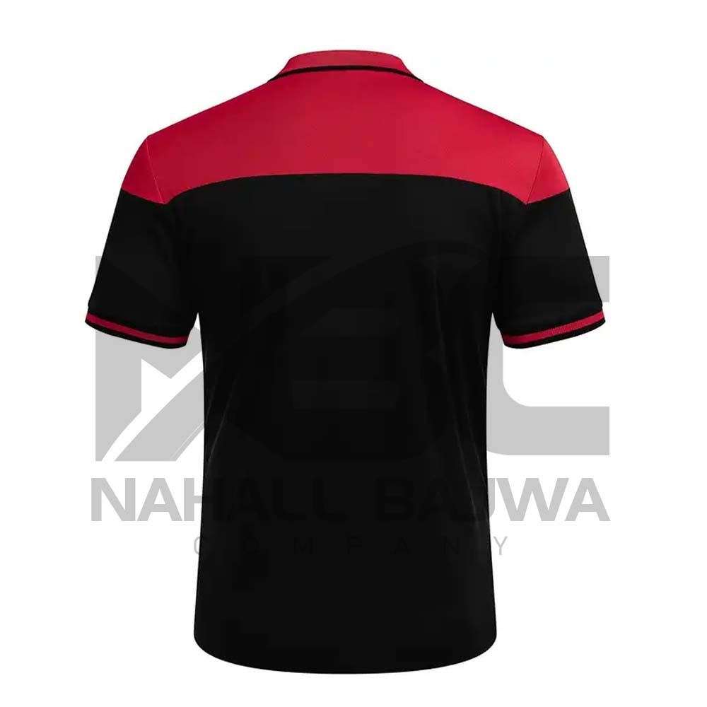 Red Black Polo Collar T shirts For Men With Logo Embroidery T-shirt Men's Cotton T-shirts Polo Shirts for Men.