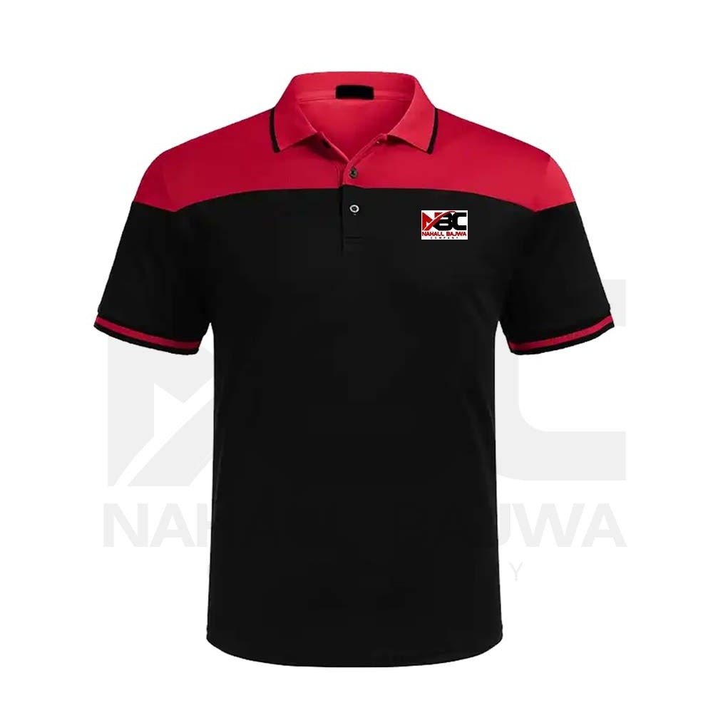 Red Black Polo Collar T shirts For Men With Logo Embroidery T-shirt Men's Cotton T-shirts Polo Shirts for Men.