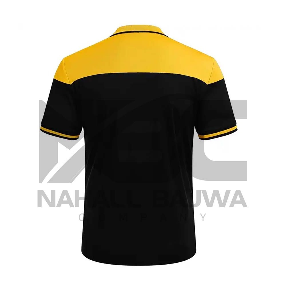 Yellow Black Polo Collar T shirts For Men With Logo Embroidery T-shirt Men's Cotton T-shirts Polo Shirts for Men.