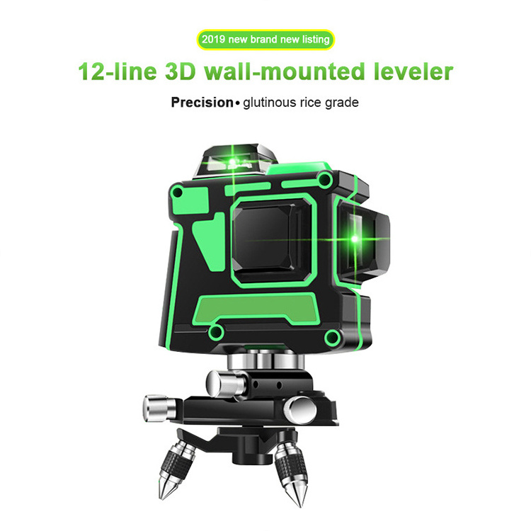 3D green Full set rotating and self-leveling 360 degrees horizontal and vertical 12 lines laser level