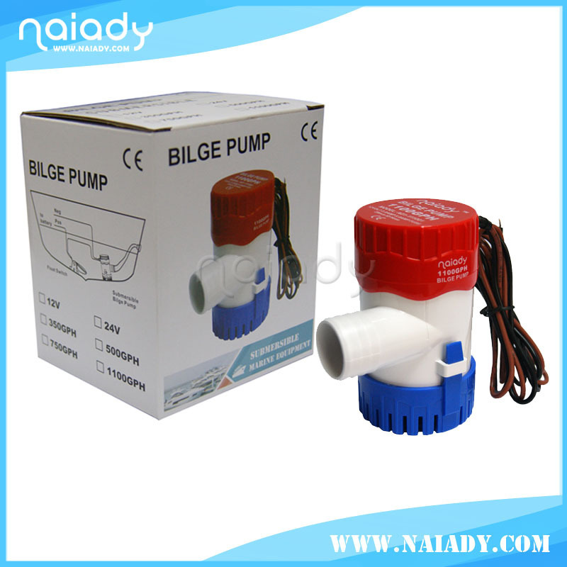 NAIADY 12v dc solar powered submersible small electric sea water pump 1100gph marine bilge pump A01