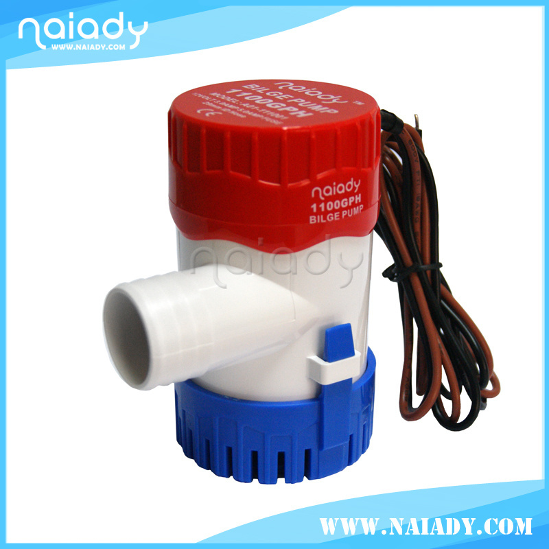 NAIADY 12v dc solar powered submersible small electric sea water pump 1100gph marine bilge pump A01