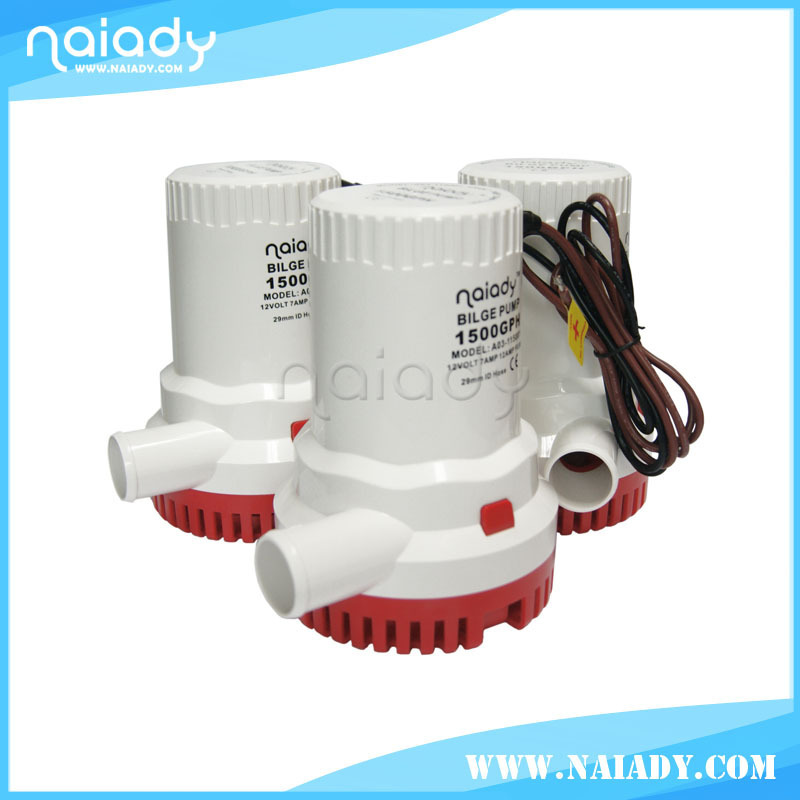 Naiady 1500GPH 12V non automatic submersible marine boat bilge pump