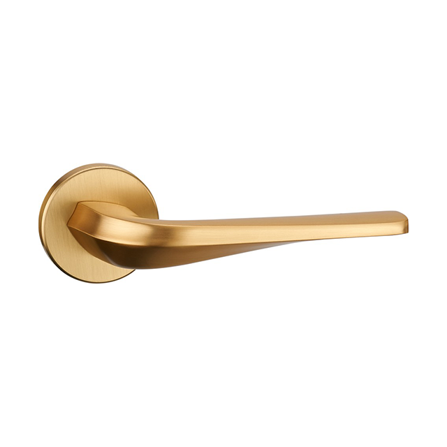 main indoor lever handle gold keyless door lock cabinet knob wardrobe door handle bedroom wooden lever handle