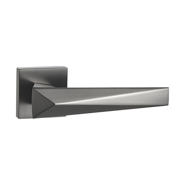 Widely Used Front Long Matt Black Zinc Alloy Lever Wooden Doors Handles