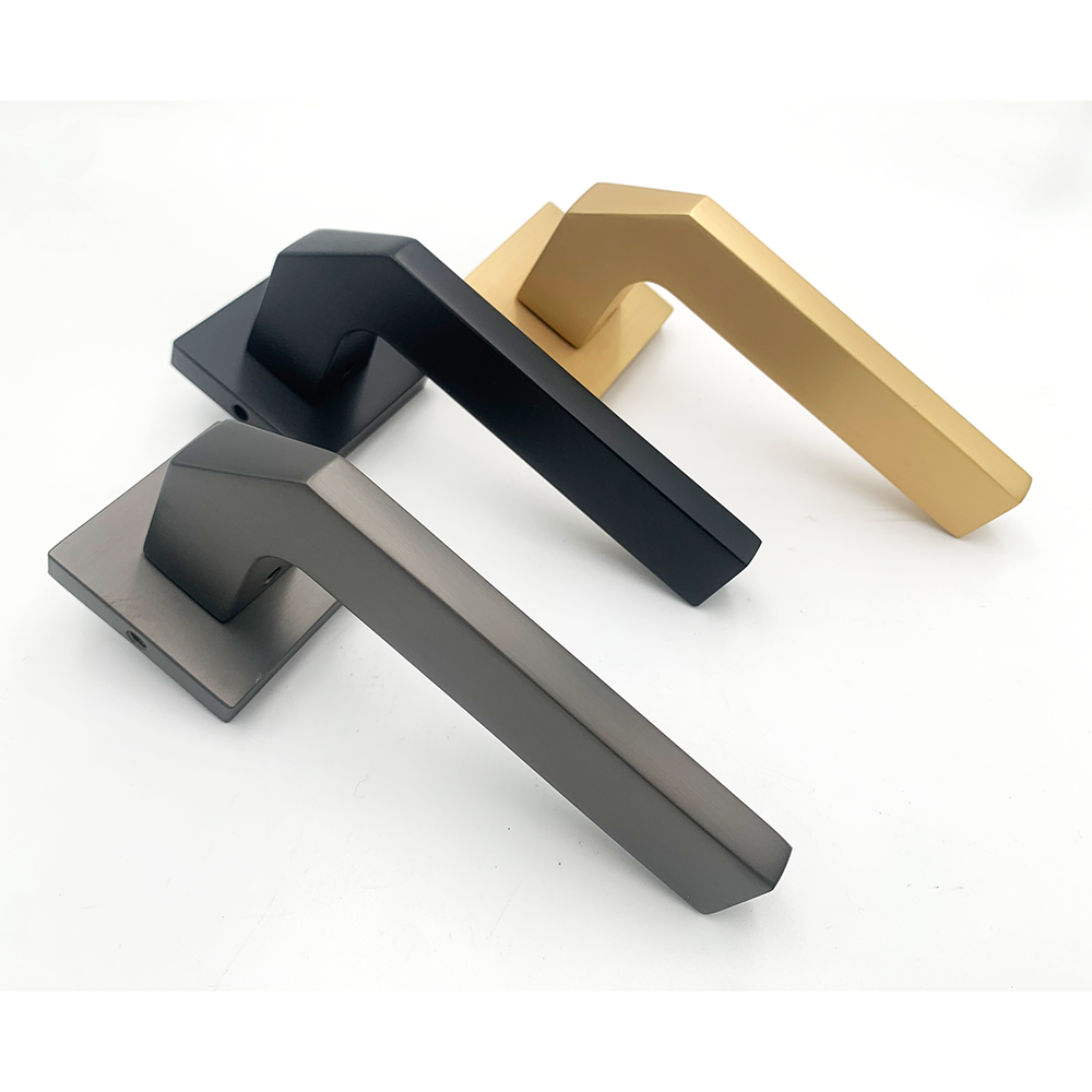 Quality zinc alloy matte door handles made in China, special door handles for bedroom corridors