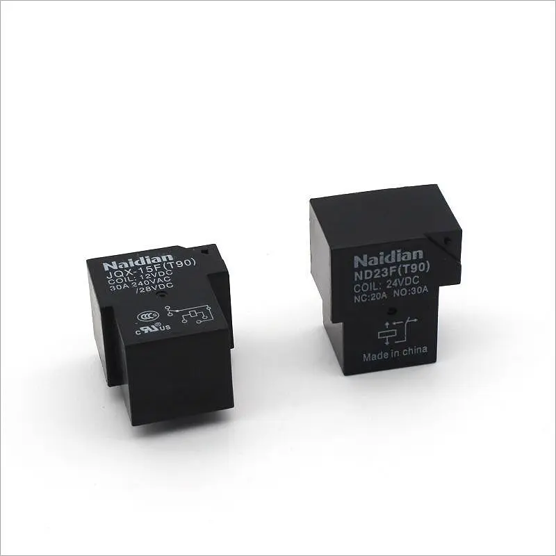 Naidian factory supply JQX-15F/T90 12v 30A 5pins 6pins electromagnetic power relay midget universal relay