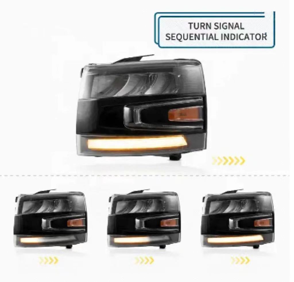 Factory Head Light Full LED Front Car Lamp 2007-2013 For Chevrolet Silverado 1500 2500HD 3500HD Headlights