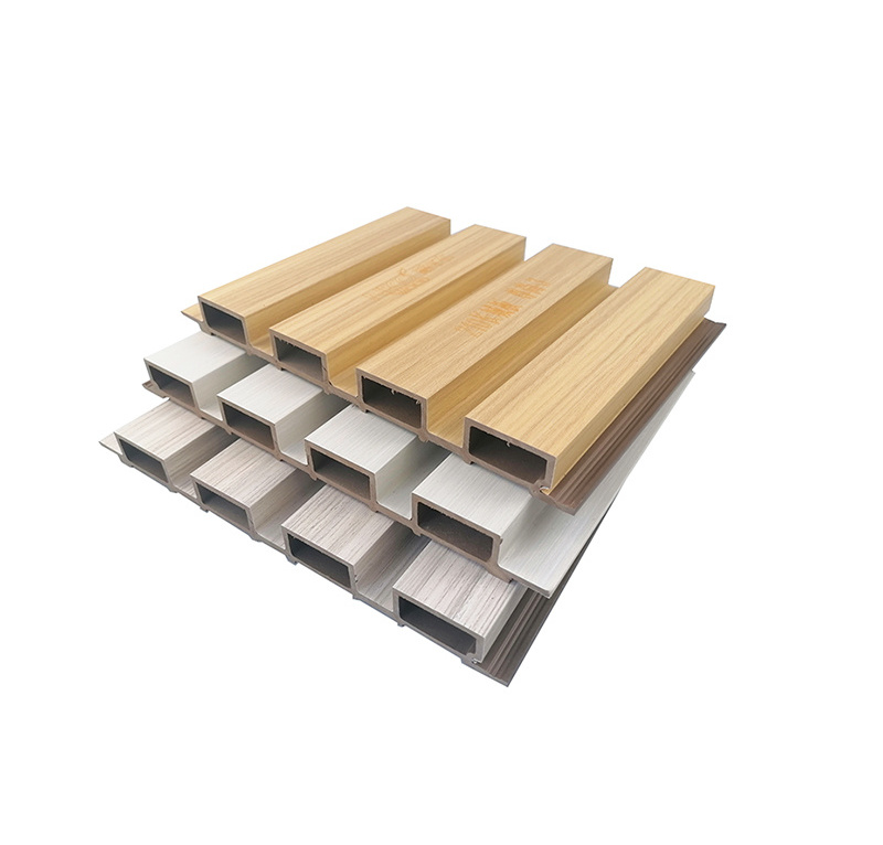 Flutted Ceiling Wood Plastic Cladding Painel Ripado Pvc Wall Panels Composite Exterior Wpc Cladding Panels