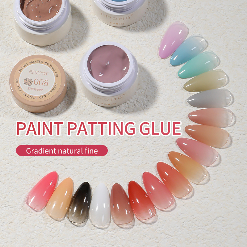 AMDMG 54 colors nail art new style pat glue painted glue non toxic Painting Gel Nail Art soak off Uv Gel Nail Polish