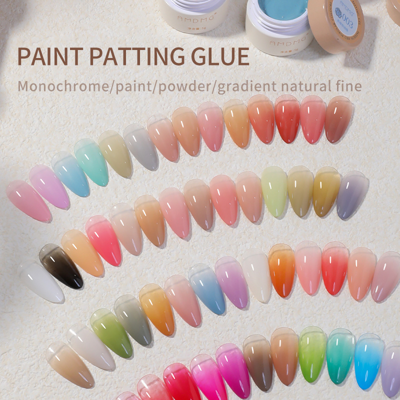 AMDMG 54 colors nail art new style pat glue painted glue non toxic Painting Gel Nail Art soak off Uv Gel Nail Polish