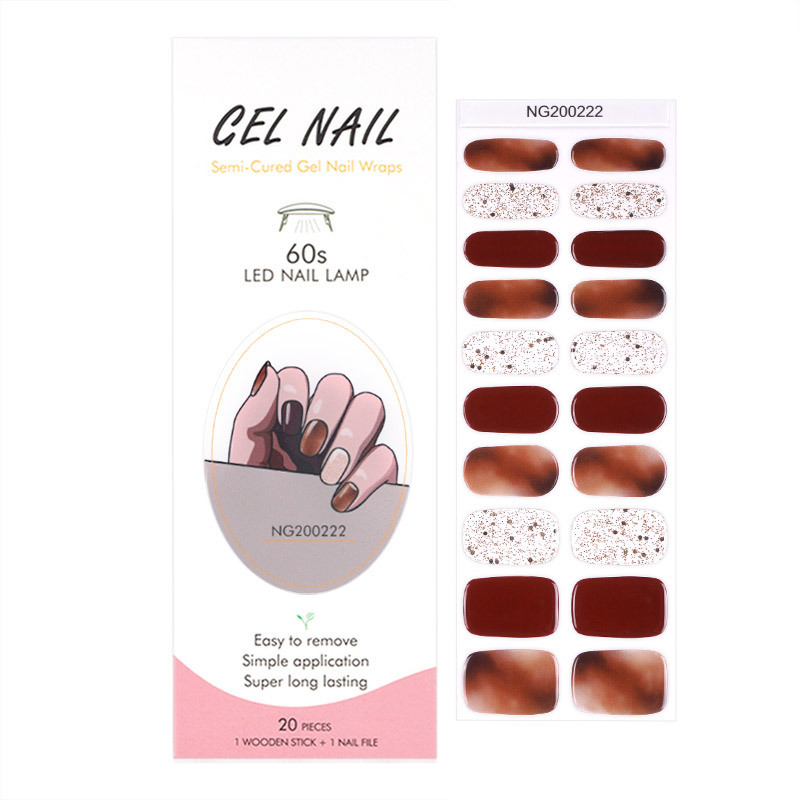 AMDMG semi cured gel nail sticker and light clear sunflower semi cured gel nail stickers semi-cured nail gel stickers